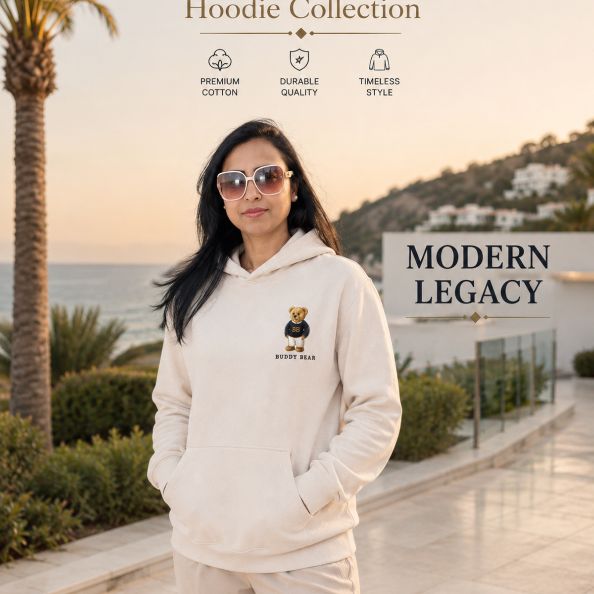 Buddy Bear® Modern Legacy Premium Embroidered Hoodie